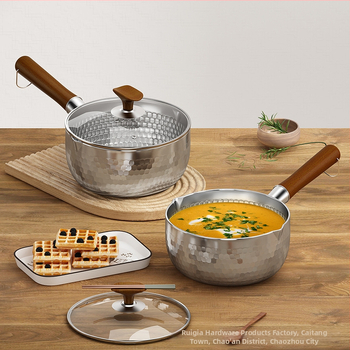 Τριστρωματικό ατσάλι 304 από ανοξείδωτο ατσάλι χωρίς επίστρωση μεσαιωνικό χιονοδοχείο με πυκνή κατσαρόλα γάλακτος, οικιακή κατσαρόλα συμπληρώματος βρεφικής τροφής, κατσαρόλα σούπας