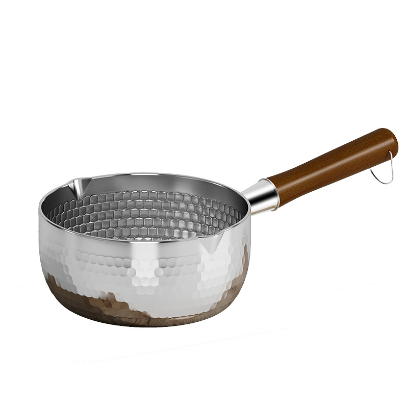 Τριστρωματικό ατσάλι 304 από ανοξείδωτο ατσάλι χωρίς επίστρωση μεσαιωνικό χιονοδοχείο με πυκνή κατσαρόλα γάλακτος, οικιακή κατσαρόλα συμπληρώματος βρεφικής τροφής, κατσαρόλα σούπας