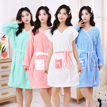 Laisvalaikio nešiojamas diržinis vonios rankšluostis, naujas chalatas, vandenį sugeriantis ir greitai džiūstantis moteriškas suaugusiųjų namų studentų maudymosi mados vonios sijonas