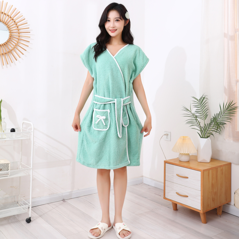 Laisvalaikio nešiojamas diržinis vonios rankšluostis, naujas chalatas, vandenį sugeriantis ir greitai džiūstantis moteriškas suaugusiųjų namų studentų maudymosi mados vonios sijonas