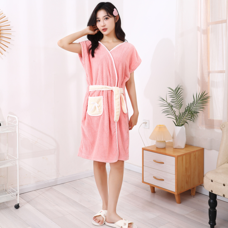 Laisvalaikio nešiojamas diržinis vonios rankšluostis, naujas chalatas, vandenį sugeriantis ir greitai džiūstantis moteriškas suaugusiųjų namų studentų maudymosi mados vonios sijonas