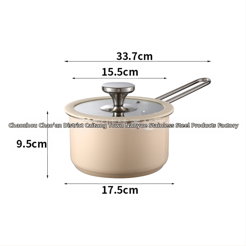 304 Σετ δοχείων από ανοξείδωτο ατσάλι με κεραμικό χρώμα σιλικόνης, γυάλινο καπάκι, κατσαρόλα σούπας, σύνθετο κάτω, κατσαρόλα γάλακτος, ατμομάγειρας, κορεάτικη κατσαρόλα θαλασσινών, ζεστό δοχείο