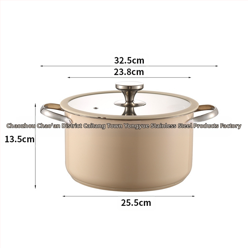 304 Σετ δοχείων από ανοξείδωτο ατσάλι με κεραμικό χρώμα σιλικόνης, γυάλινο καπάκι, κατσαρόλα σούπας, σύνθετο κάτω, κατσαρόλα γάλακτος, ατμομάγειρας, κορεάτικη κατσαρόλα θαλασσινών, ζεστό δοχείο