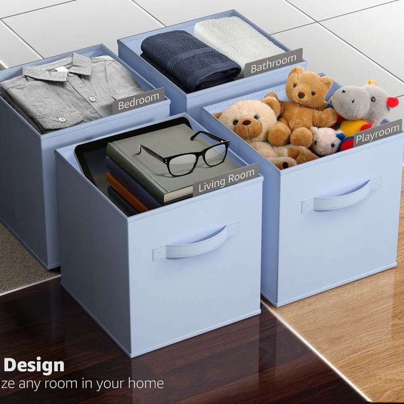 Amazon atklāta kvadrātveida uzglabāšanas kaste auduma uzglabāšanas kaste saliekama drēbju uzglabāšanas kaste skapja apdares kaste vairumtirdzniecība