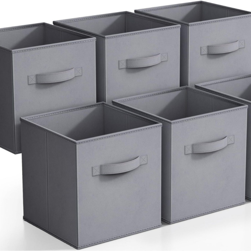 Amazon ακάλυπτο τετράγωνο κουτί αποθήκευσης υφασμάτινο κουτί αποθήκευσης πτυσσόμενο κουτί αποθήκευσης ρούχων ντουλάπα κουτί φινιρίσματος χονδρικής
