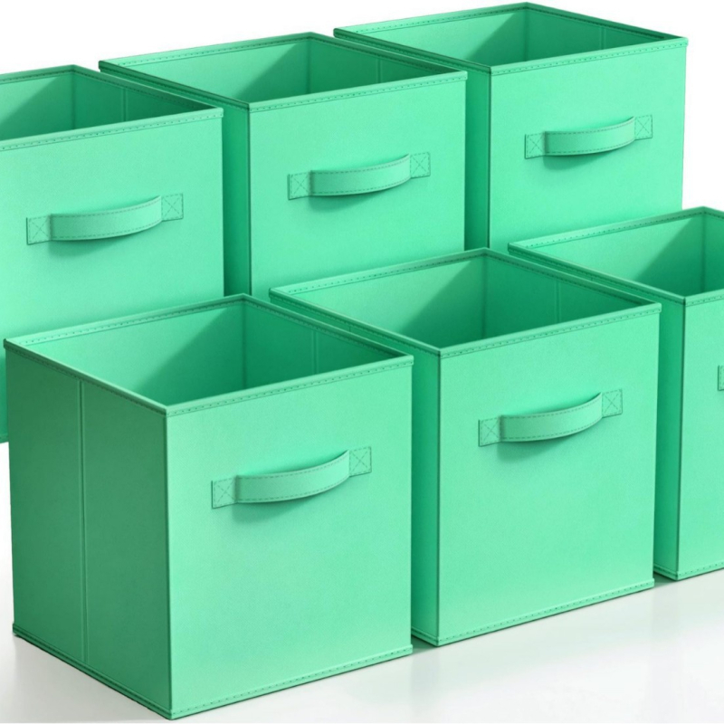 Amazon ακάλυπτο τετράγωνο κουτί αποθήκευσης υφασμάτινο κουτί αποθήκευσης πτυσσόμενο κουτί αποθήκευσης ρούχων ντουλάπα κουτί φινιρίσματος χονδρικής