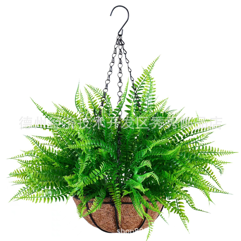 Flori artificiale transfrontaliere Crăciun cadru de fier palmier de cocos coș agățat violet fals decor exterior ușă de intrare coș agățat orhidee en-gros