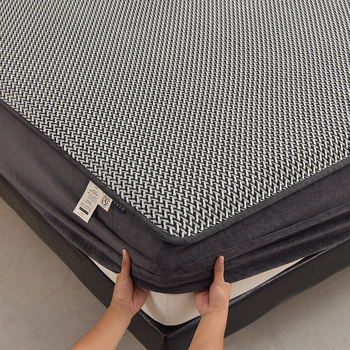 2025. aasta talvine paksendatud soe A-klassi piimast sametist voodipesu, sobib alasti magamiseks, ülipehme beebi sametist voodikate, libisemiskindel voodikate