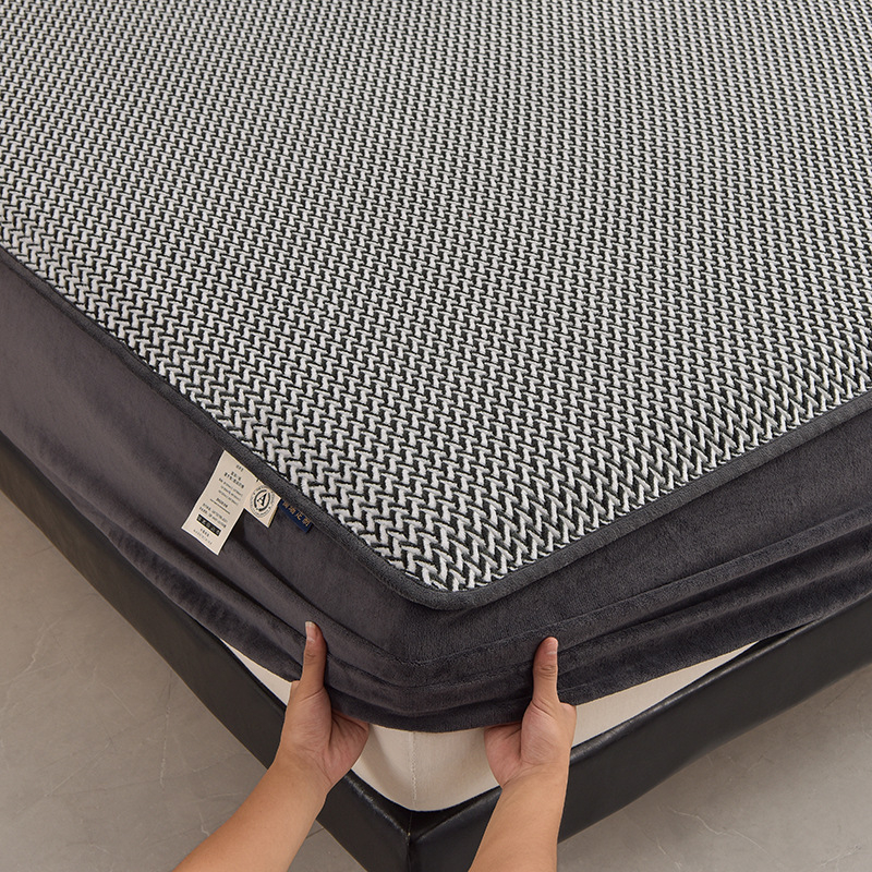 2025. aasta talvine paksendatud soe A-klassi piimast sametist voodipesu, sobib alasti magamiseks, ülipehme beebi sametist voodikate, libisemiskindel voodikate