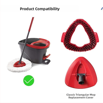 Βούρτσα δαπέδου αντικατάστασης κεφαλής σφουγγαρίστρας τριγώνου διασυνοριακής χρήσης Βούρτσα πλακιδίων δαπέδου οικιακής χρήσης Αξεσουάρ σφουγγαρίστρας Βούρτσα καθαρισμού περιστρεφόμενη κεφαλή σφουγγαρίστρας