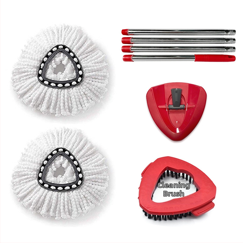 Határokon átnyúló háromszög alakú felmosófej csere padlókefe háztartási padlólap kefe felmosó tartozékok tisztítókefe forgó felmosófej
