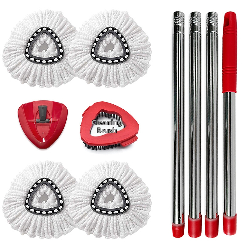 Határokon átnyúló háromszög alakú felmosófej csere padlókefe háztartási padlólap kefe felmosó tartozékok tisztítókefe forgó felmosófej