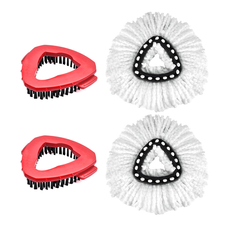 Határokon átnyúló háromszög alakú felmosófej csere padlókefe háztartási padlólap kefe felmosó tartozékok tisztítókefe forgó felmosófej