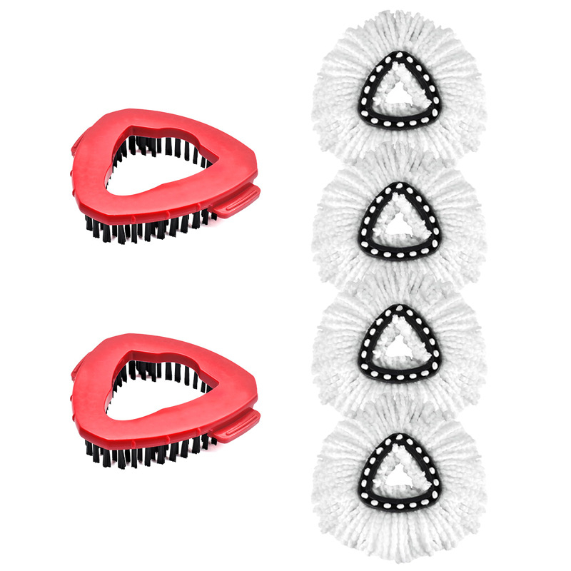 Határokon átnyúló háromszög alakú felmosófej csere padlókefe háztartási padlólap kefe felmosó tartozékok tisztítókefe forgó felmosófej