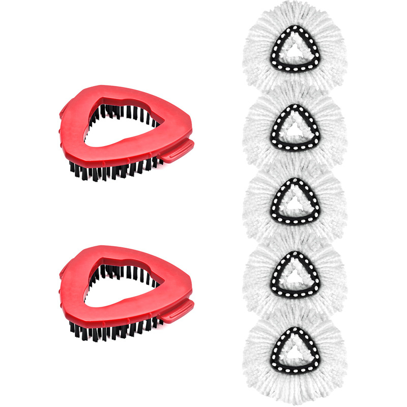 Határokon átnyúló háromszög alakú felmosófej csere padlókefe háztartási padlólap kefe felmosó tartozékok tisztítókefe forgó felmosófej