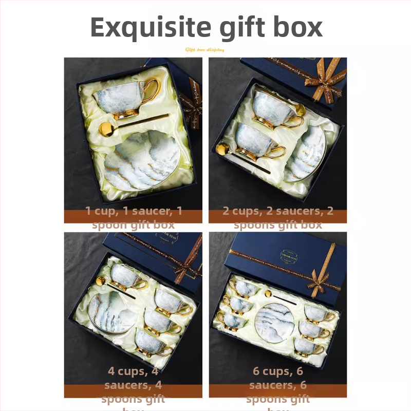 Луксозна луксозна керамична чаша за кафе от костен порцелан, луксозен комплект за домашен чай и чинийка, дизайн, смисъл, ниша, комплект за следобеден чай