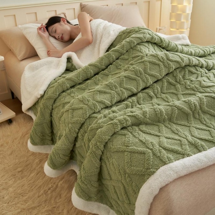 2025 m. nauja, didelio svorio bokšto aksominė antklodė, tarpvalstybiniu mastu parduodama, stora šilta ėrienos aksominė antklodė, tiesioginiai pardavimai gamykloje