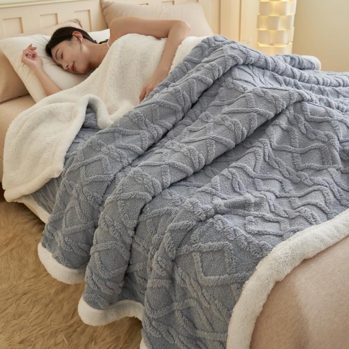 2025 m. nauja, didelio svorio bokšto aksominė antklodė, tarpvalstybiniu mastu parduodama, stora šilta ėrienos aksominė antklodė, tiesioginiai pardavimai gamykloje