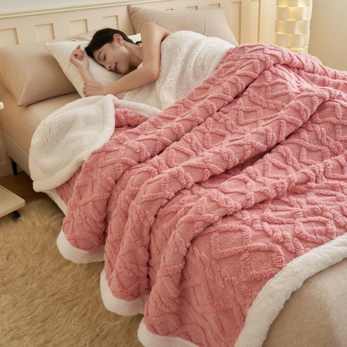 2025 m. nauja, didelio svorio bokšto aksominė antklodė, tarpvalstybiniu mastu parduodama, stora šilta ėrienos aksominė antklodė, tiesioginiai pardavimai gamykloje