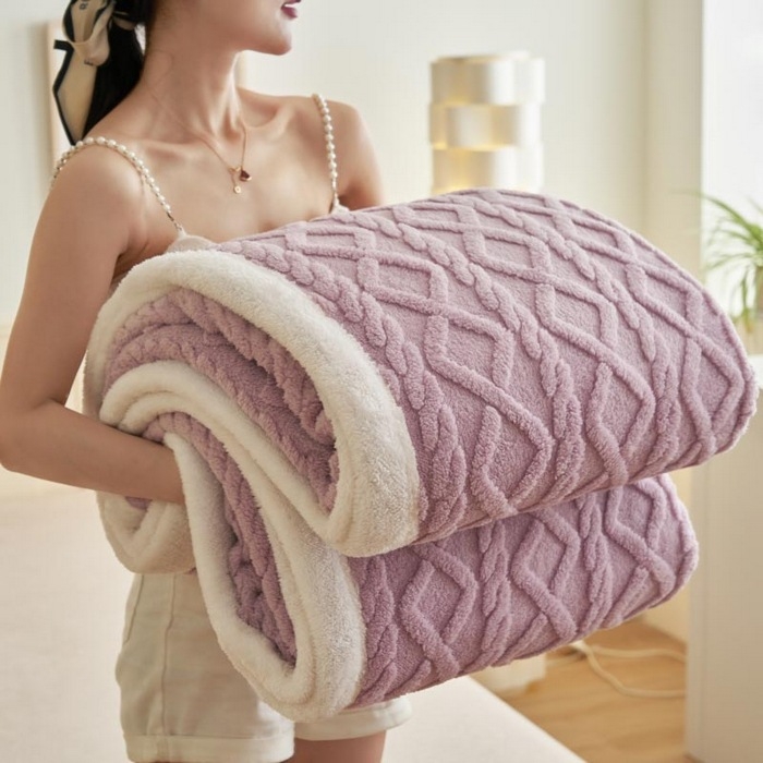 2025 m. nauja, didelio svorio bokšto aksominė antklodė, tarpvalstybiniu mastu parduodama, stora šilta ėrienos aksominė antklodė, tiesioginiai pardavimai gamykloje