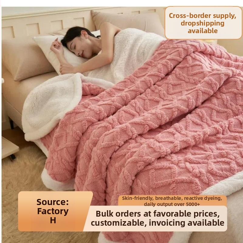 2025 m. nauja, didelio svorio bokšto aksominė antklodė, tarpvalstybiniu mastu parduodama, stora šilta ėrienos aksominė antklodė, tiesioginiai pardavimai gamykloje