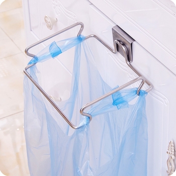 Nerūdijančio plieno šiukšlių maišų laikymo kabliukas virtuvės spintelės laikiklis pakabinamas atramos lentyna nešiojamas šiukšlių lentynos artefaktas