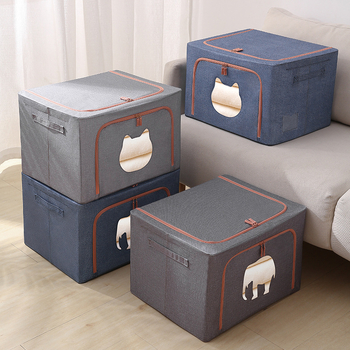 Drabužių laikymo dėžė iš audinio maišelio, sulankstoma laikymo dėžė, didelė drabužių spinta, studentų namų apyvokos reikmenų dėžutė iš Oksfordo audinio, tinkanti „Chengyi“
