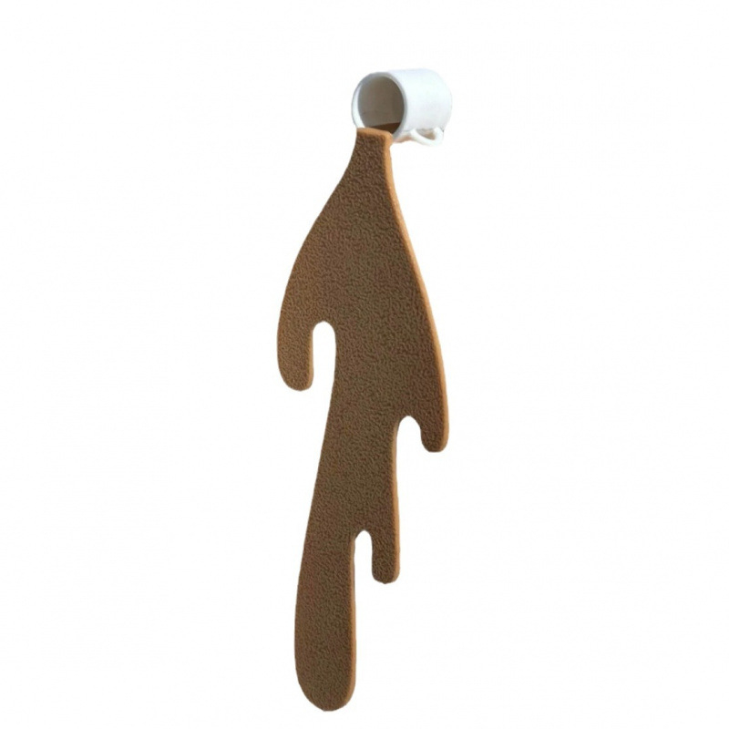 Kavos puodelio skirtukas su kryžminiu kraštu, odinė apdaila, išsiliejusios kavos skirtukas, išsiliejusios kavos skirtukas