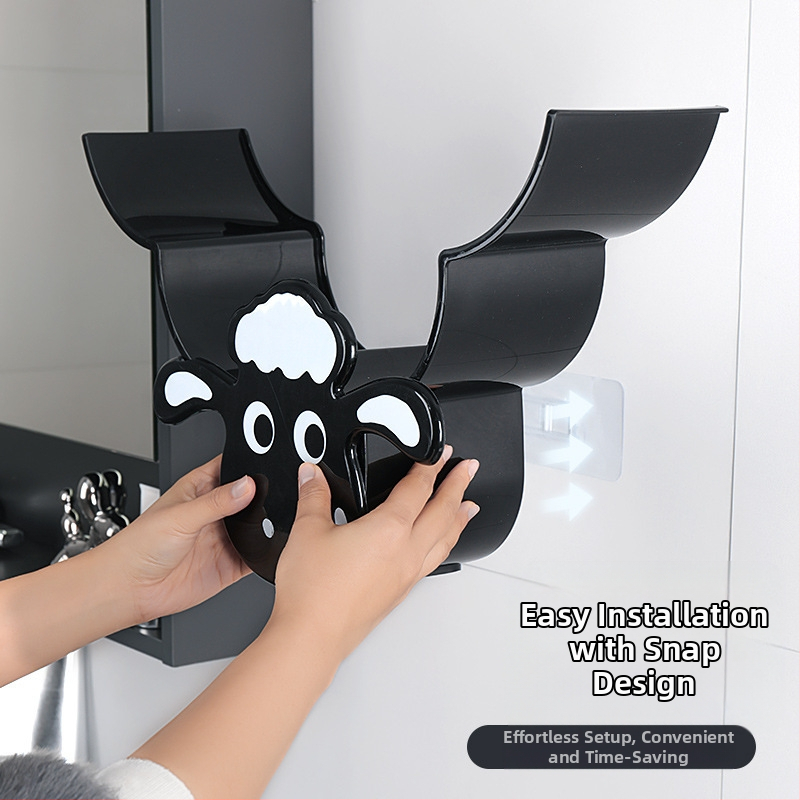 Стенен стелаж за тоалетна хартия с овчи кърпи, креативна всекидневна, баня, кутия за тоалетна хартия, неперфорирана, стелаж за ролка хартия на едро