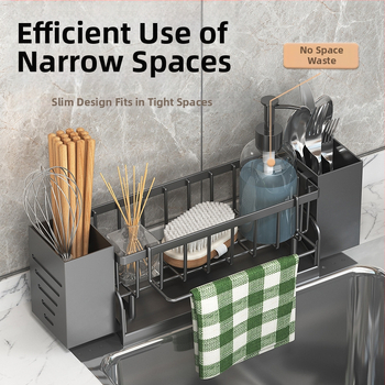 Ράφι αποθήκευσης κουζίνας για όλες τις χώρες, Ράφι για κουρέλια χωρίς καρφιά, Ράφι αποστράγγισης νερού, Ράφι μπάνιου, Αποθήκευση νιπτήρα, Αποθήκευση σε τοίχο