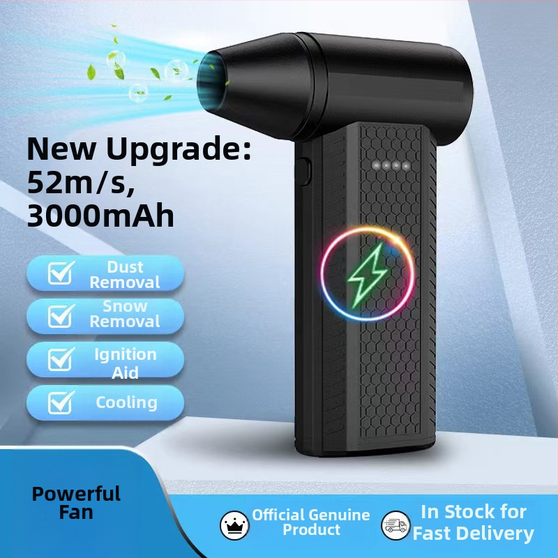 Negyedik negyedes erőszakos turbóventilátor 130000 - nagy sebességű, kefe nélküli motorral, kézi, szuper erős szélű kültéri ventilátor