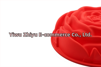 Határokon átnyúló nagy rózsa szilikon tortaforma kerek sütőlap sütőforma mousse sifon torta