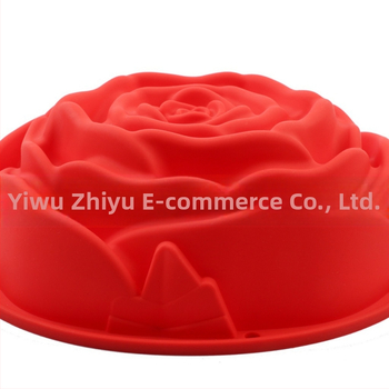 Határokon átnyúló nagy rózsa szilikon tortaforma kerek sütőlap sütőforma mousse sifon torta