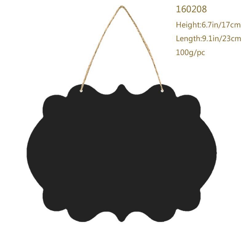 sandėlyje dvipusė juodos lentos pakabukas rankdarbiai kūrybinė lenta logotipas namų dekoravimas durų sąrašas „pasidaryk pats“ skelbimų lenta