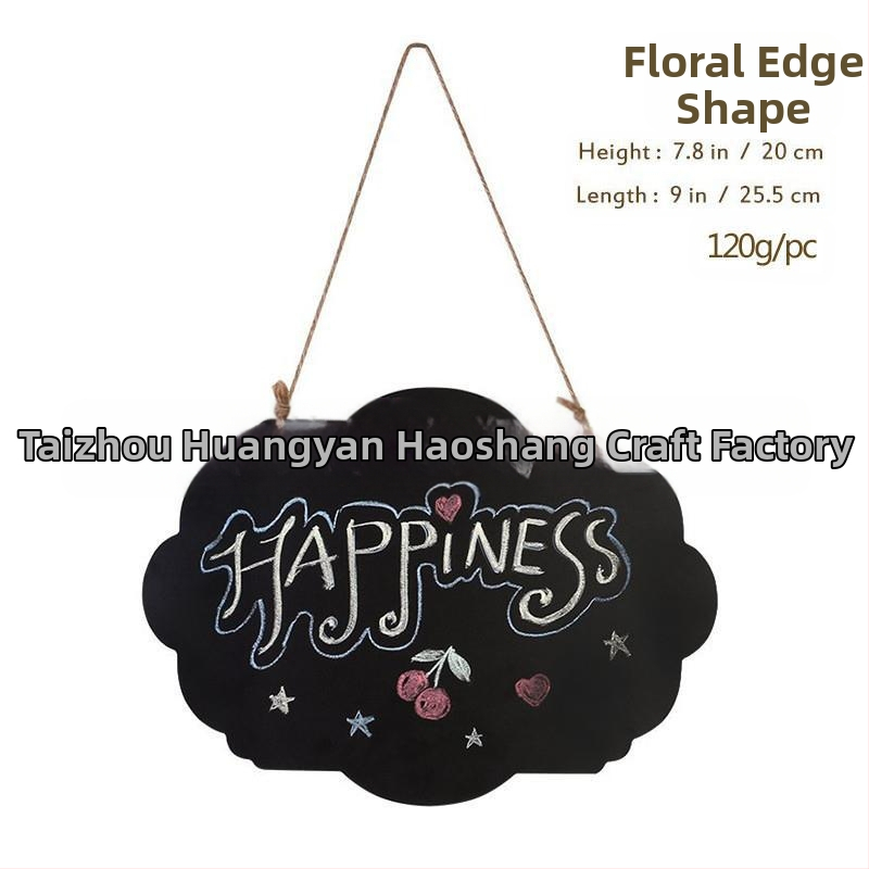 sandėlyje dvipusė juodos lentos pakabukas rankdarbiai kūrybinė lenta logotipas namų dekoravimas durų sąrašas „pasidaryk pats“ skelbimų lenta