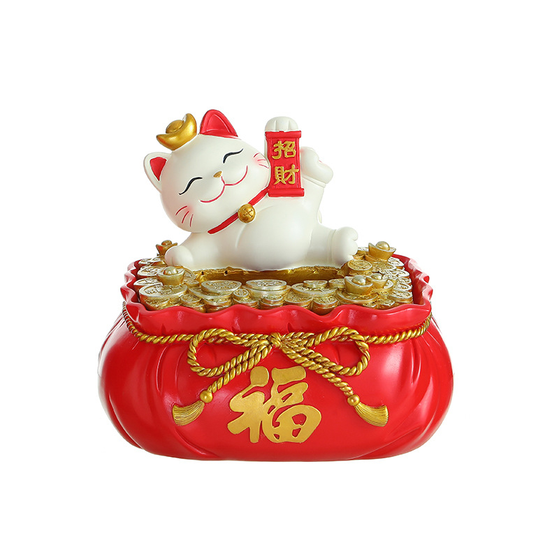 Loominguline õnneliku kassi salvrätikute kasti hoiustamine multifunktsionaalsed kaunistused sissepääsu elutoa kodukaunistused tipptasemel kingitus