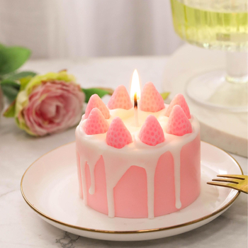 Rožinė braškė Miela aromaterapijos žvakė Šilta širdelė Gimtadienio baigimo dovana Šventinė dovana Draugams Šilta dovana