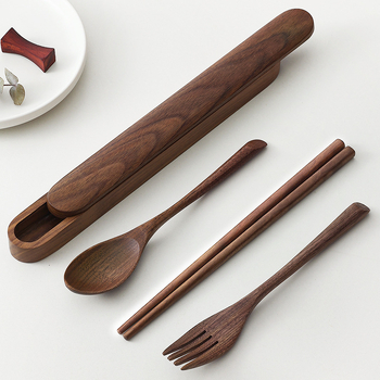 Лъжица за хранене от черен орех, лъжица за супа рамен с дълга дръжка, лъжица за охлюви, лъжица за кафе, комплект дървени лъжици от масивно дърво за домакинство