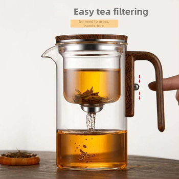 Vardata magnetiline lendlev tass klaasist vooderdisega teekannu tee eraldamine ühe võtmega filtriga majapidamistee komplekt laos hulgimüügis