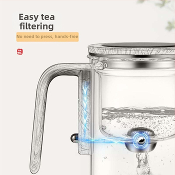 Vardata magnetiline lendlev tass klaasist vooderdisega teekannu tee eraldamine ühe võtmega filtriga majapidamistee komplekt laos hulgimüügis