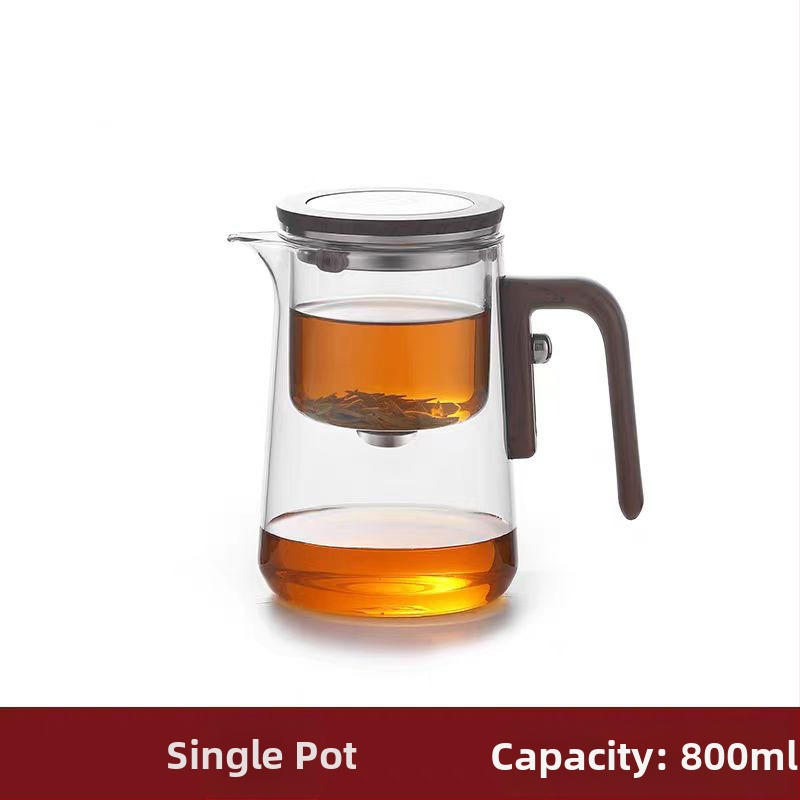 Vardata magnetiline lendlev tass klaasist vooderdisega teekannu tee eraldamine ühe võtmega filtriga majapidamistee komplekt laos hulgimüügis