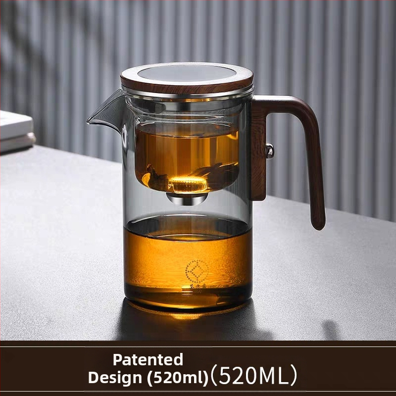 Vardata magnetiline lendlev tass klaasist vooderdisega teekannu tee eraldamine ühe võtmega filtriga majapidamistee komplekt laos hulgimüügis