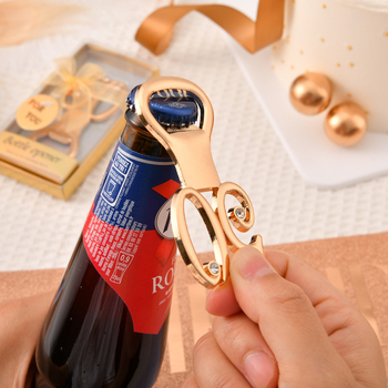 50 Ψηφιακό ανοιχτήρι μπουκαλιών Γάμου Διαφήμιση ανοιχτήρι μπουκαλιών Δώρο Ευρωπαϊκό και Αμερικανικό κράμα μπύρας Χρυσό ανοιχτήρι μπουκαλιών γάμου