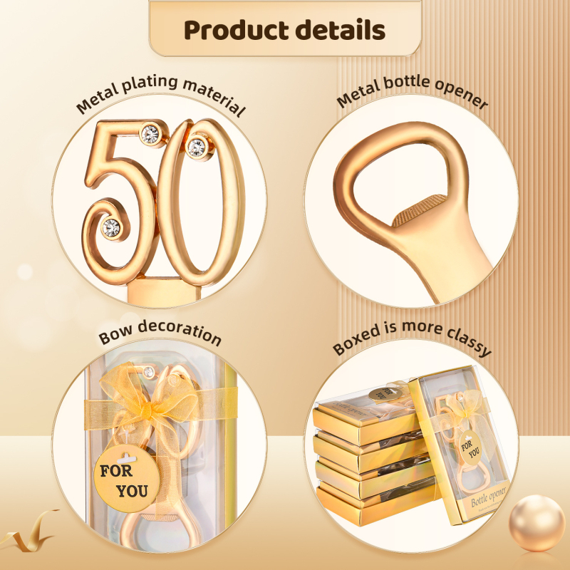 50 digitális sörnyitó esküvői reklám sörnyitó ajándék európai és amerikai ötvözet sör arany esküvői sörnyitó