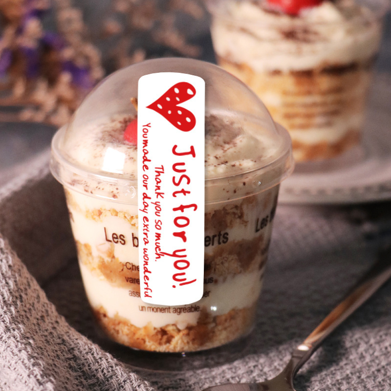 Stačiakampė raudona meilės dėžutė, skirta tik jums, pakuotės sandarinimo lipdukas kepimo dekoravimui, vandeniui atspari lipni etiketė