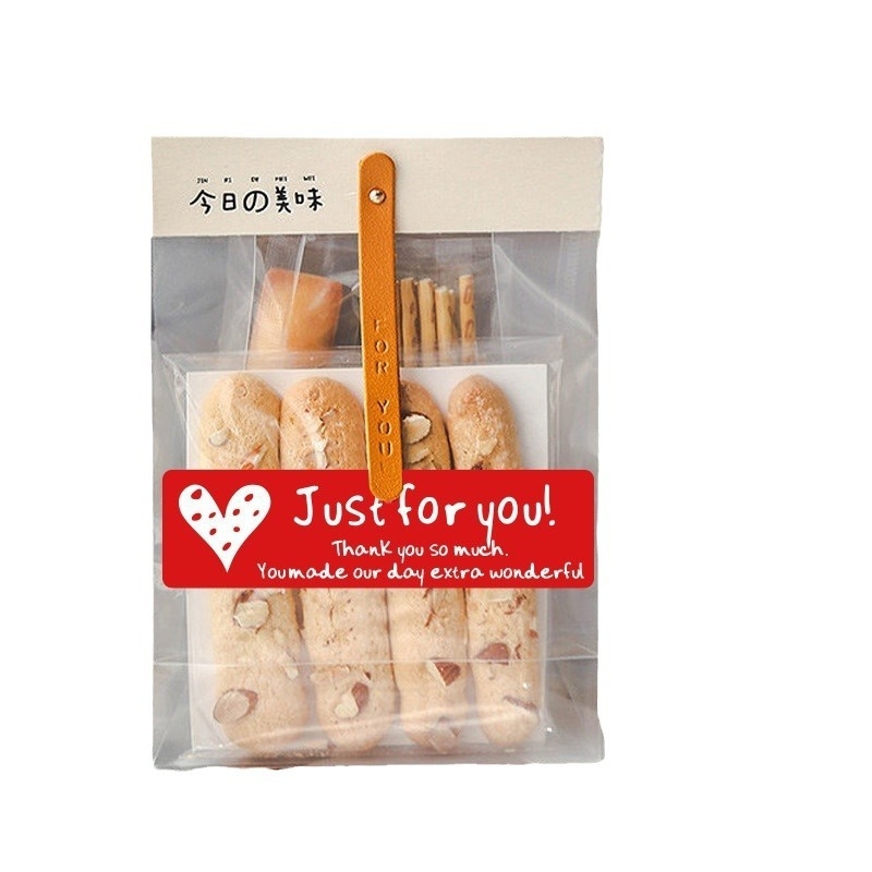 Stačiakampė raudona meilės dėžutė, skirta tik jums, pakuotės sandarinimo lipdukas kepimo dekoravimui, vandeniui atspari lipni etiketė