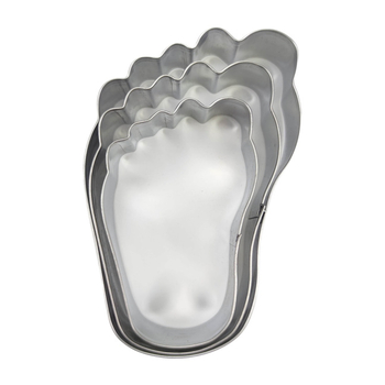 Σετ 3 τεμαχίων από ανοξείδωτο ατσάλι για κέικ, σε σχήμα ποδιού, για καλούπια ψησίματος κέικ, διασκεδαστικά και δημιουργικά εργαλεία ψησίματος σε απόθεμα