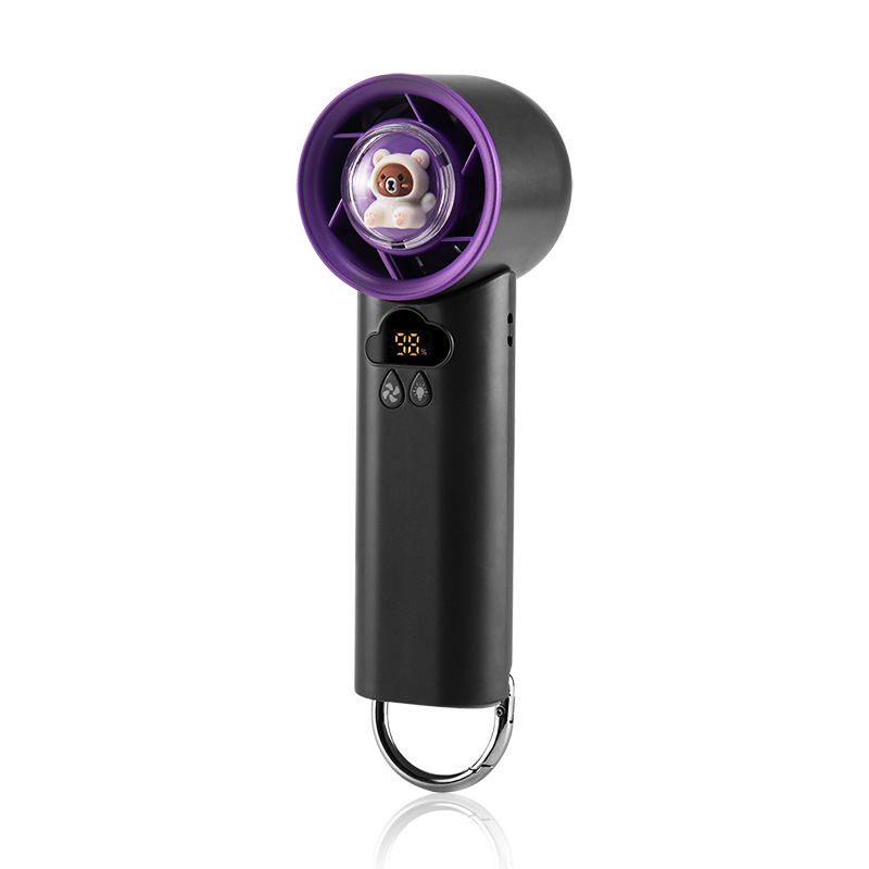 2025. aasta uus kiire külmkompressiga pihuventilaator, õues kasutatav pika elueaga karabiin, kaasaskantav koomiksiga laetav väike ventilaator