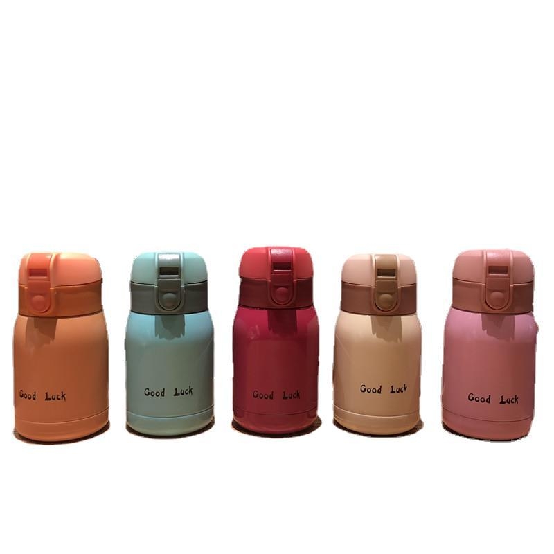 Goodluck isoleeritud tass meestele ja naistele, kaasaskantav ja armas populaarne Ins Street Stall Korea õpilaste veepudelitee tass