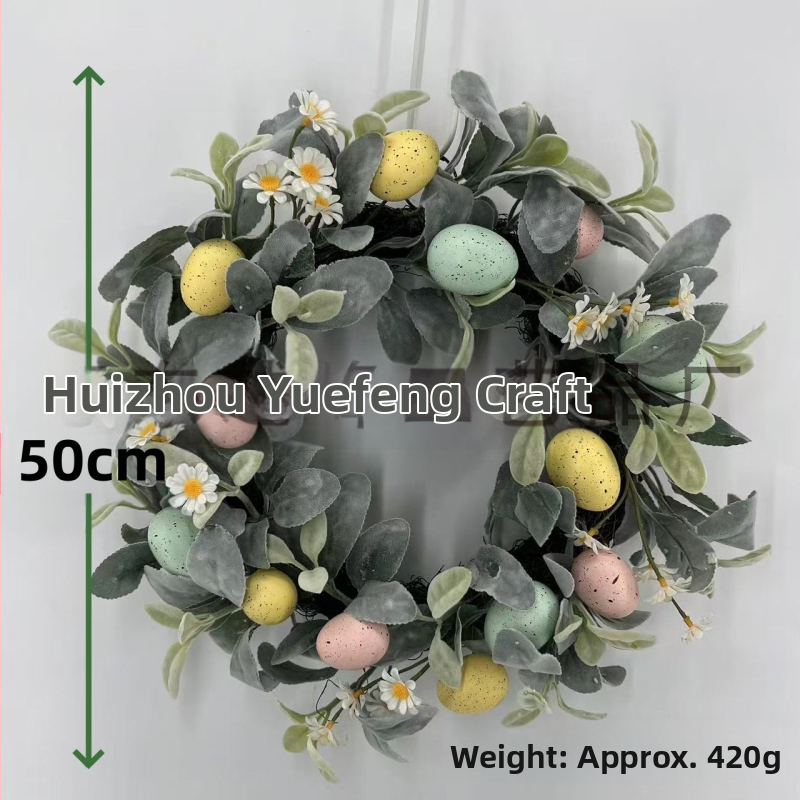 2025 Трансгранични Amazon Нови Великденски Декорации Великденски Яйчен Венец Висяща Декорация Хотел Дом Стенен Окачване